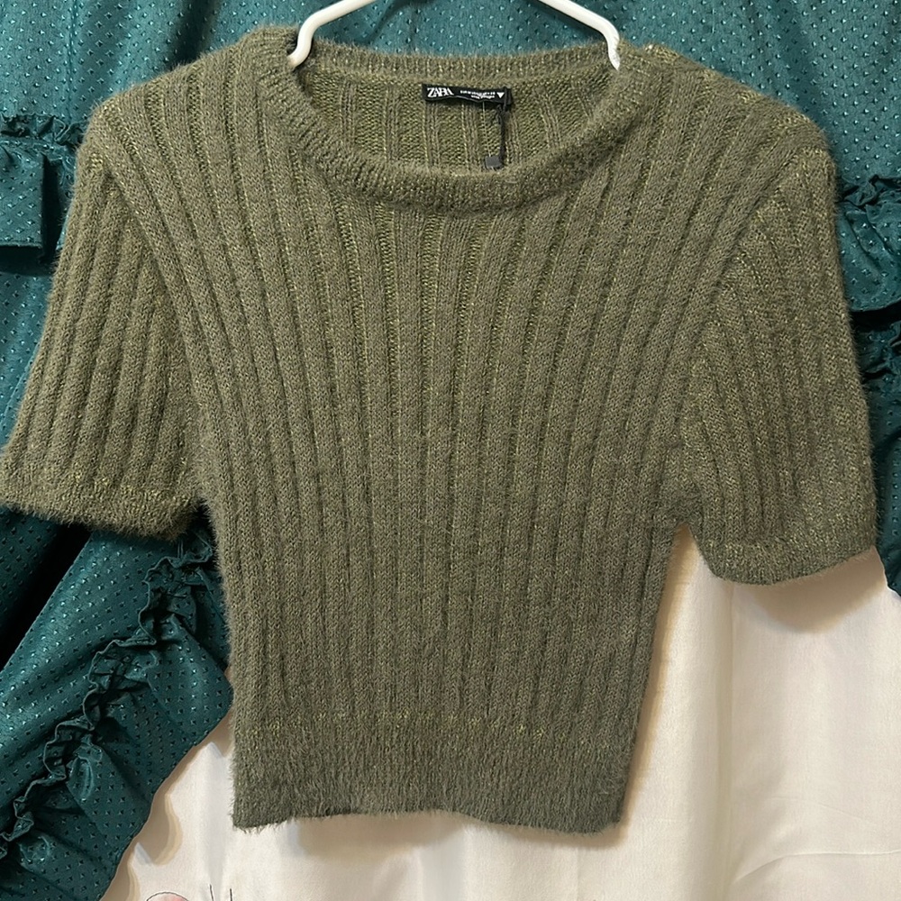 Zara Furry Crop Top